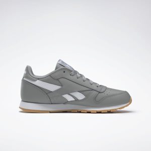 Reebok Classic Leather Turnschuhe Kinder - Grau/Weiß - DE 761-BZP